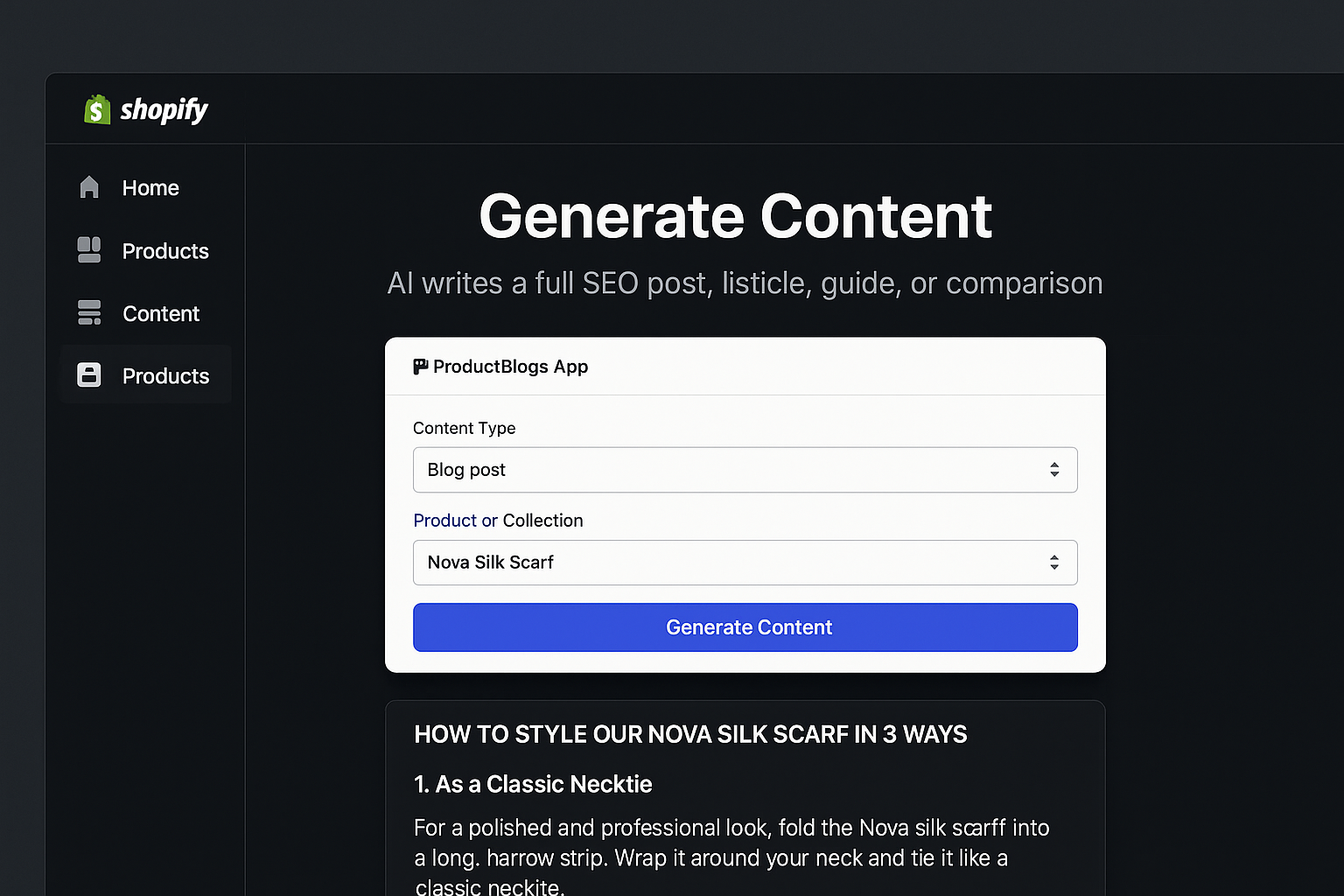 AI writing content in real-time